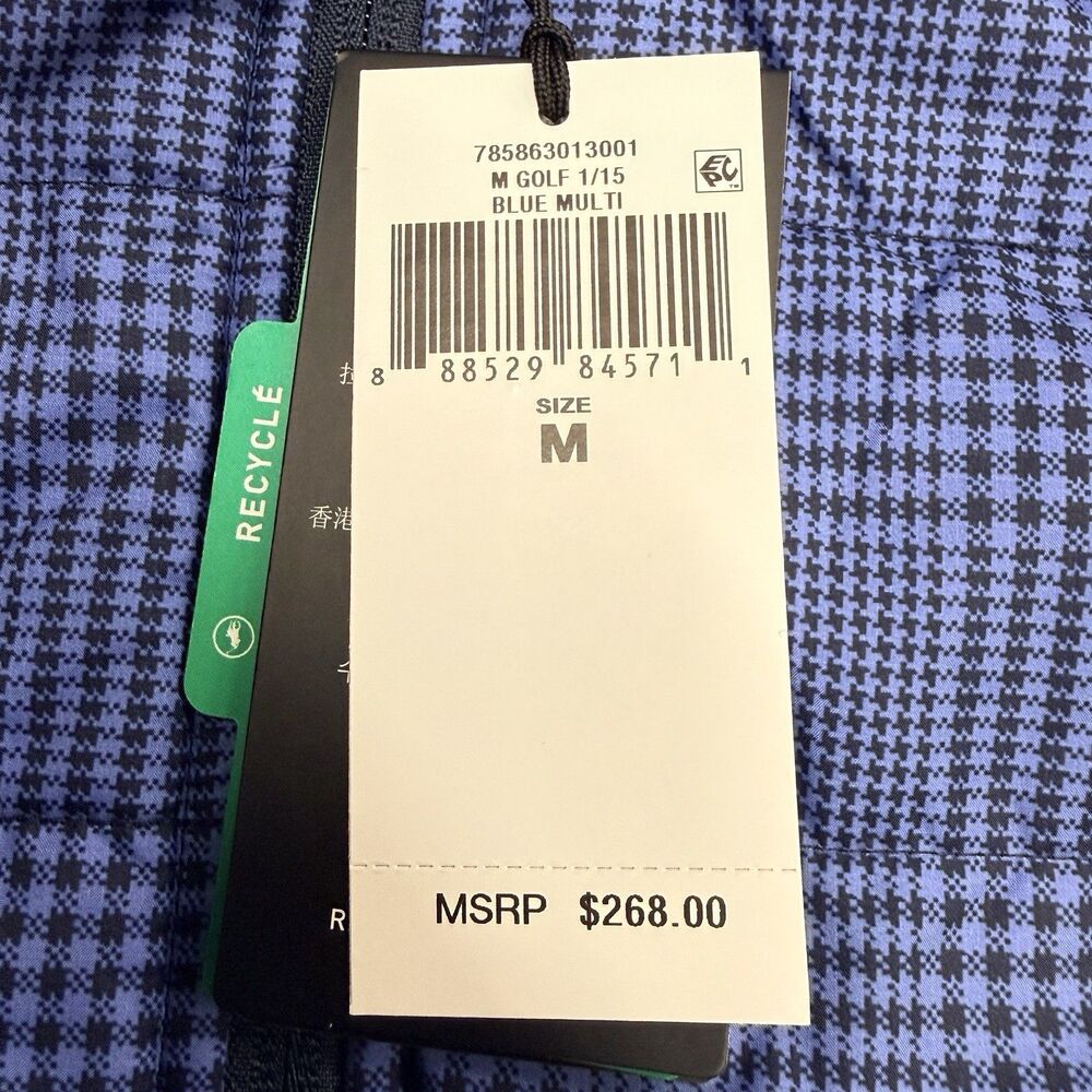 NWT RLX RALPH LAUREN Mens Medium Houndstooth Wool-Blend Quilted Jacket Blue $268 - Picture 2 of 14
